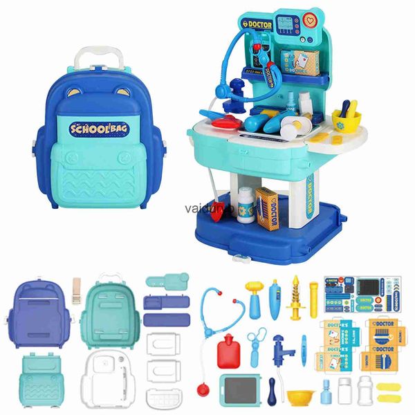 Ferramentas Oficina 31pcs Crianças Pretend Doctor Set Mochila Portátil Kit Médico Brinquedos Clássicos Role Play Jogo Hospital Medicine Case Toysvaiduryb