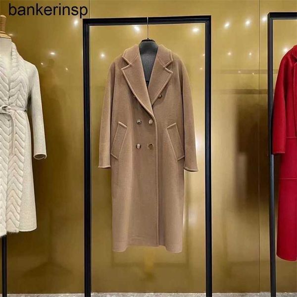 Пальто Maxmaras, дизайнерское кашемировое пальто Manuela, высочайшее качество, 101801, двойная кашемировая шерсть, длинная распродажа на складе высокого класса