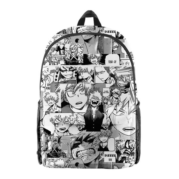 Borse Zaino Anime My Hero Academia di alta qualità Studenti per adolescenti Borse da scuola resistenti Zaino per laptop sportivo impermeabile 3D Oxford