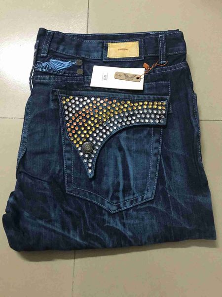 Yeni Robin Fashion Jeans Erkek Marka Marka Biker Tasarımcısı Adam Yırtık Denim Pantolon Erkekler Uzun Düz Boyut 3042 B38I