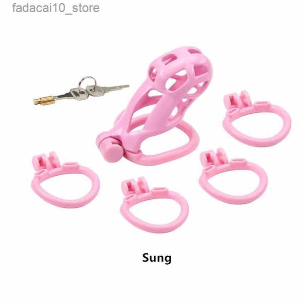 Outros itens de beleza de saúde Gridding Masculino Chastity Gaiola Dispositivo Penile Cage Leve Curvo Cock Ring Adulto Jogo Produto Q240119