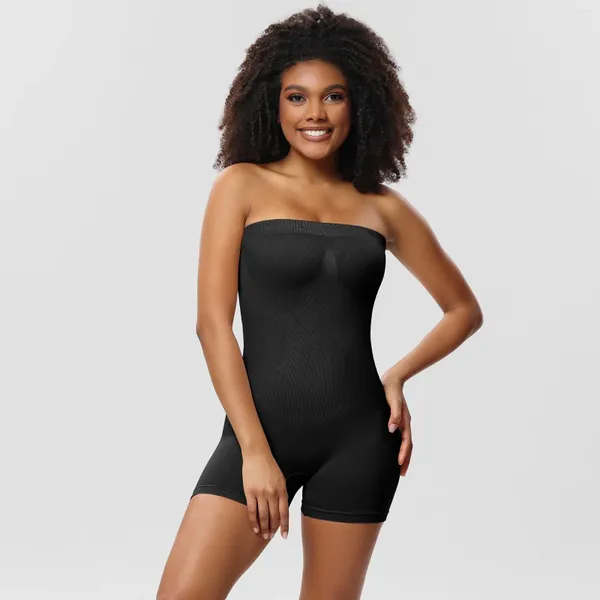 Kadın şekillendiricileri Shapewear omuz askısı yoga egzersiz tulumlar dikişsiz sıkı bodysuit vücut şekillendirme şekillendirici şort