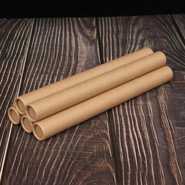 Tubo de incenso de papel kraft, barril pequeno, caixa de armazenamento para 10g 20g, joss stick, transporte conveniente, tubo de perfume de papel 11 ll