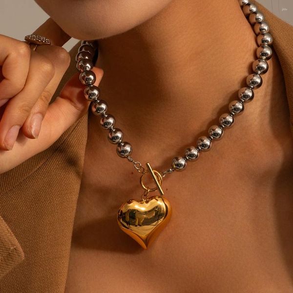 Подвесные ожерелья uworld 18k золота с из нержавеющей стали круглые украшения для бусин