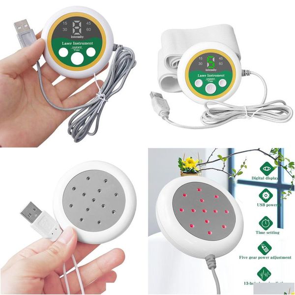 Gadgets de saúde Home Care Hipertensão 13 furos 650Nm Diodo Lllt Laser Equipamento de fisioterapia para diabetes Colesterol Dor de cabeça Dizzin Dhuxp