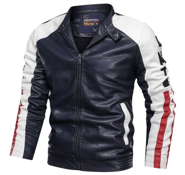 Nova chegada jaqueta de couro da motocicleta dos homens outono inverno moda casaco piloto do exército jaqueta bomber roupas masculinas 2192832