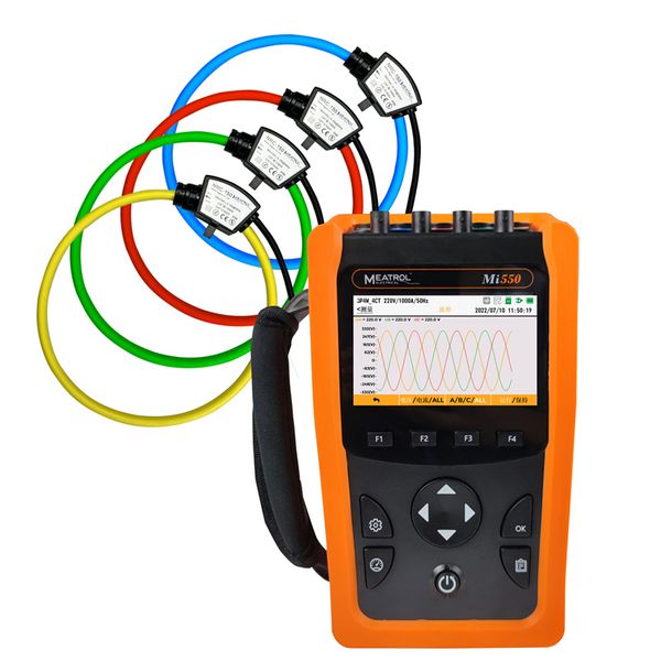 Mi550 32 GB Handdatenlogger Elektrische Instrumente Energiezähler Rogowski-Spule Solarstromanalysator