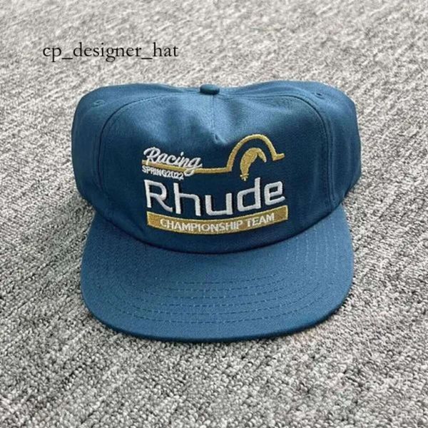 Rhude Cappello 2024 Stilista Cappelli Cappellini da baseball Classico di lusso Rhude Berretto da baseball Uomo RHUDE Berretto da corsa Lanvin Cappello Giallo Blu Nero Cappello regolabile 2006