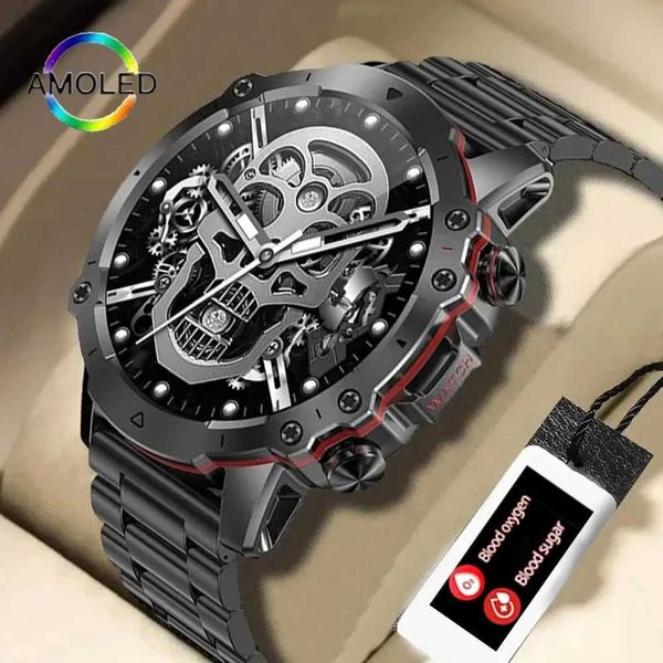 Smartwatches Smart Watch Herren 1,43-Zoll-Großbild-Bluetooth-Telefon Musik-Player Sport Fitness Tracker Gesundheitsmonitor Outdoor-Smartwatch