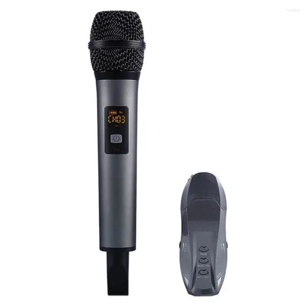 Microphones Meilleures offres Microphone Bluetooth 10 canaux TWS UHF système sans fil numérique avec 1 pour la scène KTV à domicile