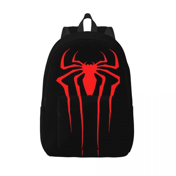 Sacos dos desenhos animados aranha vermelha mochila adolescente manga simples impressão mochilas poliéster engraçado sacos de escola universidade design presente natal