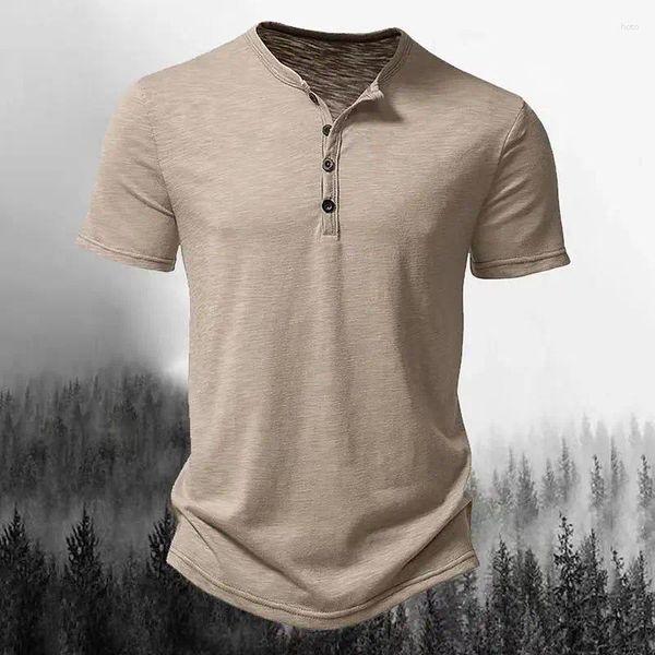 Camisas masculinas de alta qualidade polo primavera verão o colarinho design camiseta manga curta casual rua S-2XL 2024