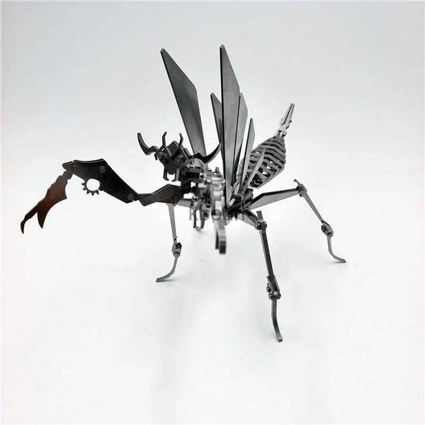 Portacandele Kit di montaggio 3D Mantis Metallo Meccanico Insetto Animale Puzzle Giocattoli per adulti Collezione di action figure fai da te Regali disponibili YQ240123