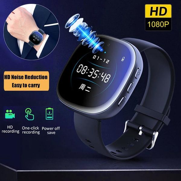 Watches mini 32GB MP3 Müzik Oyuncusu Full HD 1080p Video Kaydedici Giyilebilir Gürültü Azaltma Diktafonu Mikro Kamera Akıllı İzleme