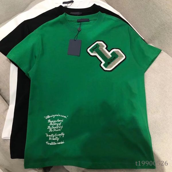 Tasarımcı Erkekler Kadın T-Shirt Doğru Versiyon Mektup Deseni Flock Pamuk Kısa Kollu Sokak Lüks Marka T-Shirts Gevşek Büyük Boy Tees Nefes Alabilir Yumuşak S-5XL