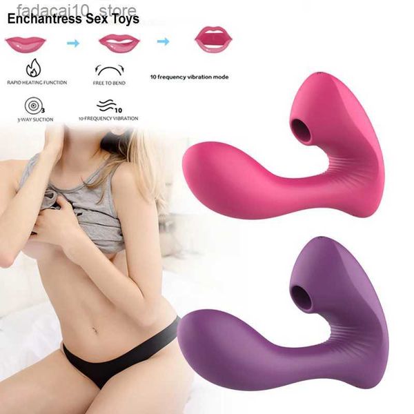 Outros itens de beleza de saúde Enchantress Adulto Suprimentos Feminino 10-Frequência G-Spot Chupando Vibrador Ferramenta de Masturbação Feminina Fábrica Atacado Q240119