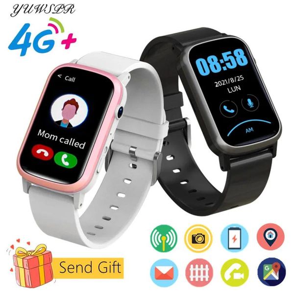 Uhren 4G Kinder Tracker Smartwatches Telefon Wasserdicht Echtzeit-Standortkamera Videoanruf GPS SOS LBS WIFI SIM-Karte Netzwerk FA58