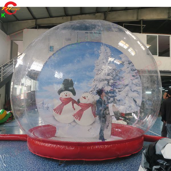 Globi di neve gonfiabili di Natale del PVC della tenda gonfiabile commerciale del globo della neve di attività all'aperto della nave dell'aria libera per la decorazione