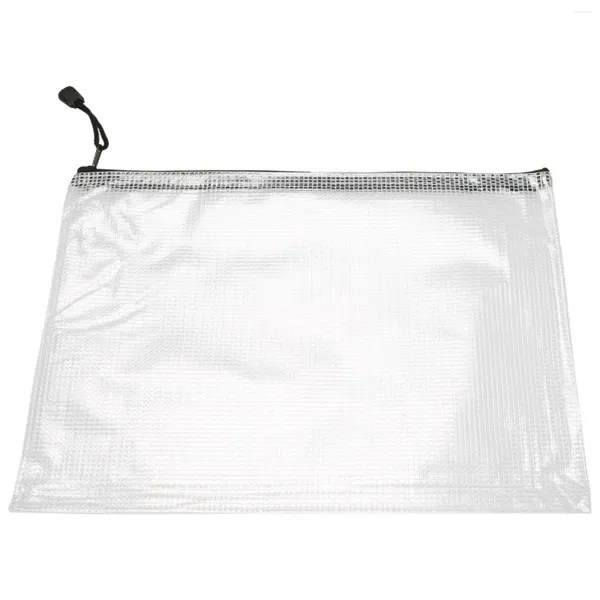 Ciotole 12 pezzi Borsa per documenti con cerniera A4 Rete per giochi da tavolo Archiviazione in PVC Forniture per ufficio (34CMx24CM)