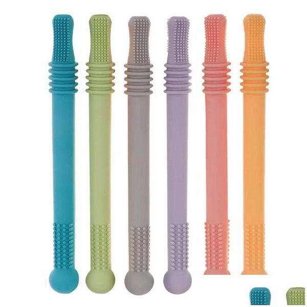 Chupetas Mordedores Mordedores Infantis Molares Treinamento Dentição Sile St Gum Brinquedos Molar Masticator Anti-Comer Mão Recém-nascido Mastigação Exercício Dhzsa