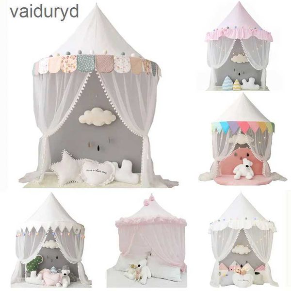 Rede mosquiteira para bebês, cama com dossel, barraca de brincar para crianças, casa de brincar, cortina de cama com dossel para quarto, menina, decoração de princesa, roomvaiduryd