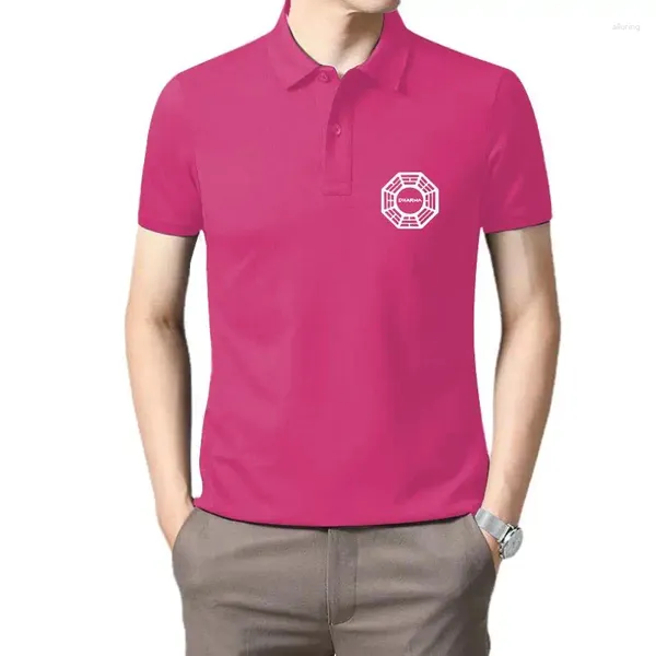 Polos masculinos Dharma T Shirt Iniciativa Logo Uniforme Camiseta Mangas Curtas Camiseta Estampada Básica Mens Camiseta Oversize