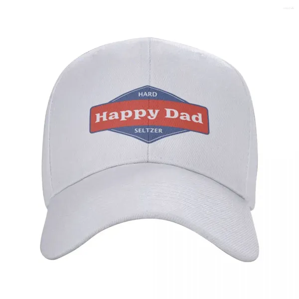 Ball Caps Happy Dad Seltzer Baseball Cap Luxus Hut Visier Schwarz Hüte Mann Frauen