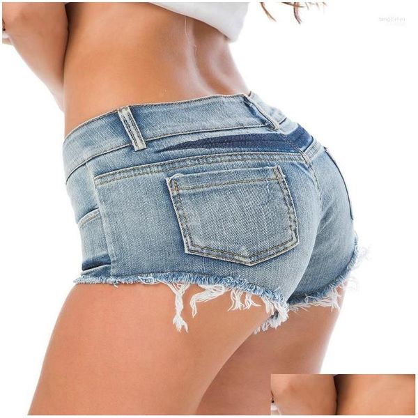 Damen Shorts Low Waist Shorts Y 2022 Damen Jeans Denim Sommermode Quasten Damen Skinny Baumwolle Super Short Girls1 Drop Deliver Dhit2