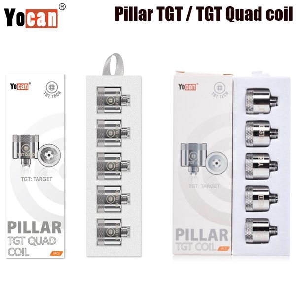 Оригинальный Yocan Pillar TGT/TGT Quad Coil XTAL Технология катушки для Pillar Smart Erig Kit Vape Электронная сигарета 5 шт./упак.