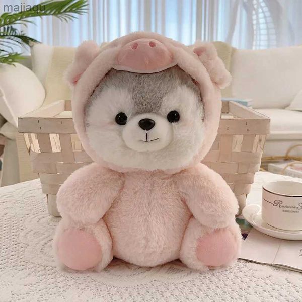 Pluche poppen 20 cm Kawaii Hond Anime Cosplay Dinosaurus Varken Kaola Husky Pop Knuffel Gevuld Zacht Creatief Dier Hond Kussen Speelgoed voor kinderen