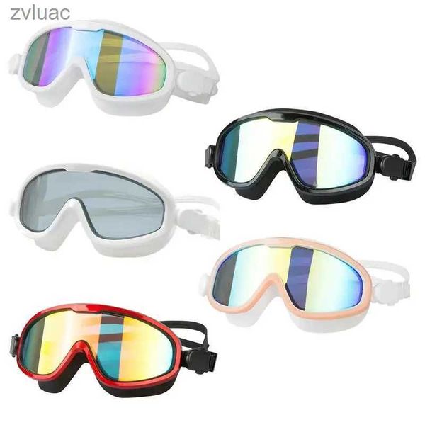 Acessórios de mergulho Óculos de natação para adultos antiembaçantes HD unissex óculos de natação de armação grande Óculos de natação para treinamento profissional Equipamento de mergulho YQ240119