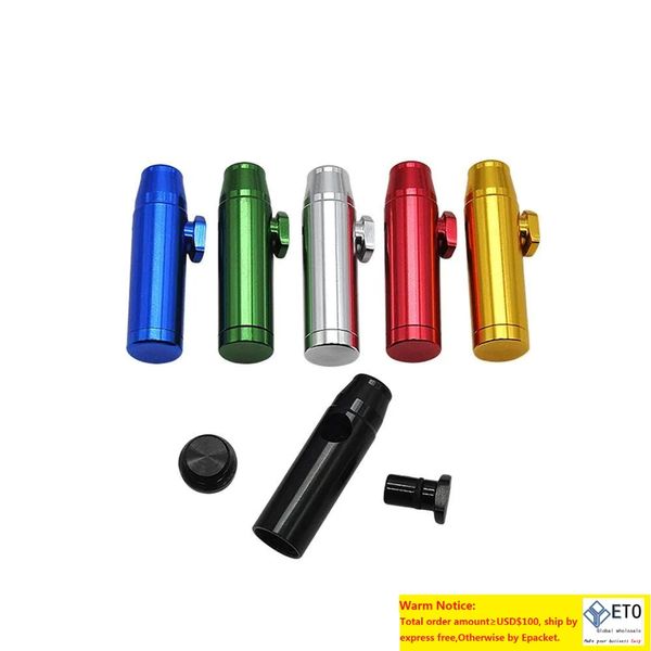 egosmoker Bullet Pipe Alluminio Metallo Snuff Snorter Pipa da fumo Shisha Narghilè Sneak A Toke Vaporizzatore Sniffer bong in vetro Endurable ZZ