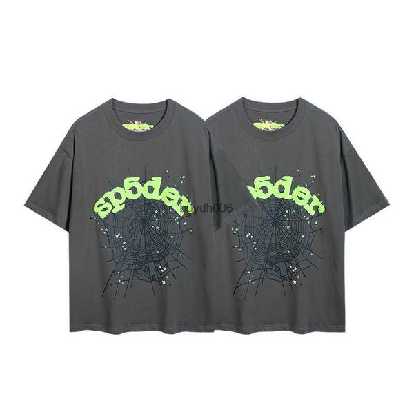 Spider Web Men's T-shirt Designer Sp5der Camisetas Femininas Moda 55555 Mangas Curtas Youngthug Hip Hop Rap Celebridade Masculino Feminino Mesmo Estilo Rua Tendência 3o2k