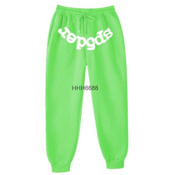 Örümcek Erkekler Pantolon Tasarımcısı Sp5der Kadın Pantolon Moda 555555 Sweetpants Sonbahar Kış Spor Hip Hop Tayt Muhafızları Polar Polar Lage Long X5YQ