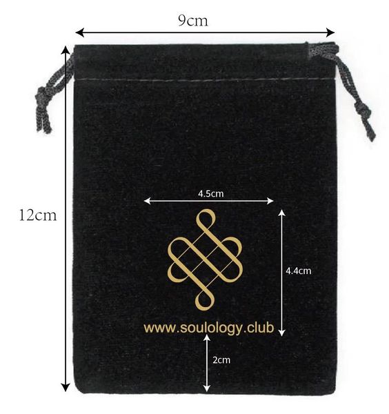 Schmuck 300 Stück 9x12 cm schwarzer Taschendruck mit goldenem Logo + 300 Stück schwarzer Stoffdruck mit weißem Logo + schneller Expressversand