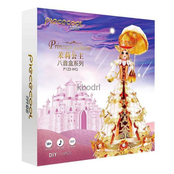 Strumenti artigianali Piececool Puzzle 3D in metallo Figura giocattolo Modello principessa Modello di carillon Puzzle educativo Modello 3D Regalo puzzle Giocattoli per bambini YQ240119