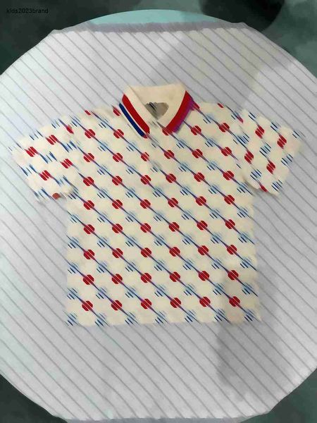 Neues Kinder-POLO-Shirt mit aufgesticktem Buchstaben-Logo, Baby-Revers-T-Shirts, Größe 100–150, Sommer-Kurzarm-T-Shirt für Jungen und Mädchen, 20. Januar