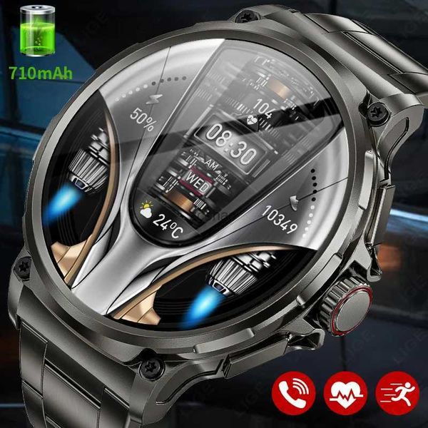 Smart Watches LIGE 710MAH Große Batterie Smart Watch Männer Outdoor Sport Fitness Bluetooth Anruf Armband Herzfrequenz Tracker 2024 Smartwatch geschenk
