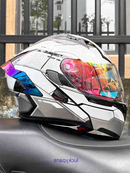 AGV Novo Padrão Nacional 3C Certificação Capacete de Motocicleta com Espelho Duplo Masculino e Feminino Rosto Aberto Semi Cobertura Completa Bluetooth XFRS