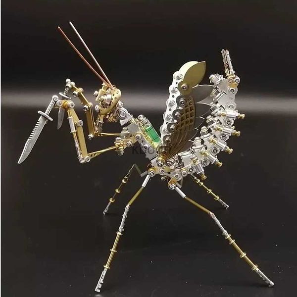 Ferramentas de artesanato 3D Puzzle Metal Faca Grande Mantis Modelo Kit Cyberpunk Insetos Mecânicos DIY Montagem Brinquedo Puzzles Brinquedos para Crianças Adultos Presentes YQ240119