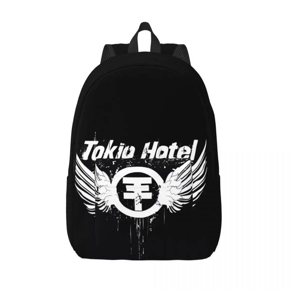 Sacos tokio hotel mochila unisex cantor música rock mochilas macias poliéster bonito sacos de escola alta caminhadas alta qualidade
