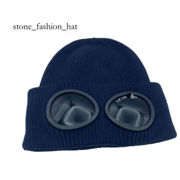 Cp chapéu designer duas lentes óculos óculos gorros homens cp malha chapéus crânio bonés ao ar livre mulheres inevitável inverno gorro preto cinza bonnet 9616