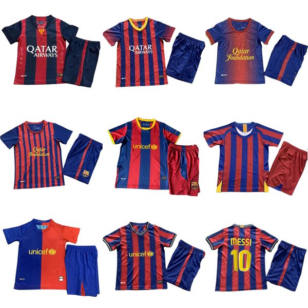 BarcelonaS Retro Soccer Jerseys kids kits de futebol RONALDINHO RIVALDO Iniesta maillot de foot Ibrahimovic Eto'o Kluivert GUARDIOLA