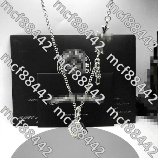 Kreuz Halskette für Männer und Frauen Multi Element Würfel Anhänger Vintage Thai Silber Geschenk Paare 3ns8