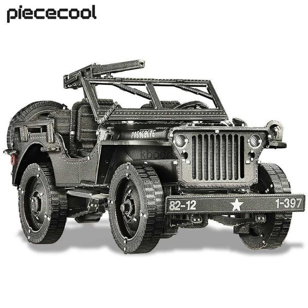 Bastelwerkzeuge Piececool 3D-Puzzles Metall Willys MB SUV Modellbausätze Kreatives Spielzeug für Erwachsene DIY-Sets YQ240119