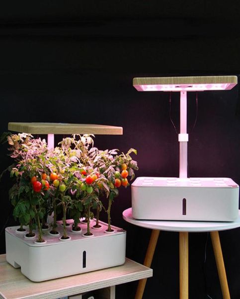 Akıllı Soiless Yetiştirme Aerogarden Pot Hidroponik Ekici Kapalı Bitkisel Bitki Pot Çiçek Kreş Dolgu Işığı Y203976266