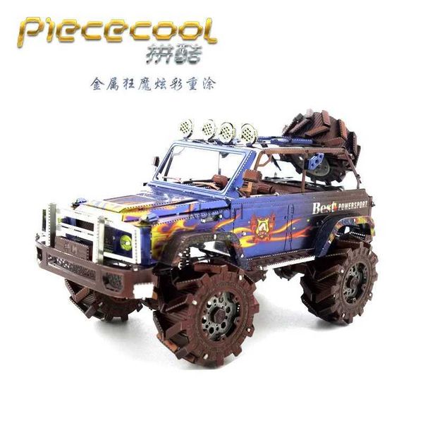 Strumenti artigianali PMA Puzzle 3D in metallo SUV VEICOLO A FUORI CARICO Taglio laser fai da te assemblare puzzle giocattolo REGALO per bambini YQ240119