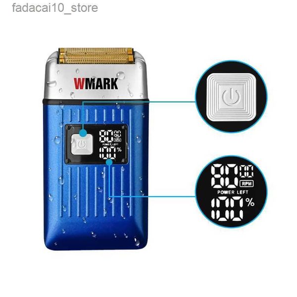 Электробритвы WMARK New NG-996 Парикмахерская бритва Shaper Электробритва для бороды USB Электробритва для бритвенного станка с масляной головкой Push White Q240119