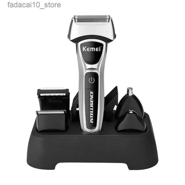 Rasoi elettrici Kemei 12 in 1 Rasoio elettrico da uomo Capelli Barba Naso Trimmer Mesh foil Rasoio ricaricabile Tagliacapelli Macchina da barba Body Groomer Q240119