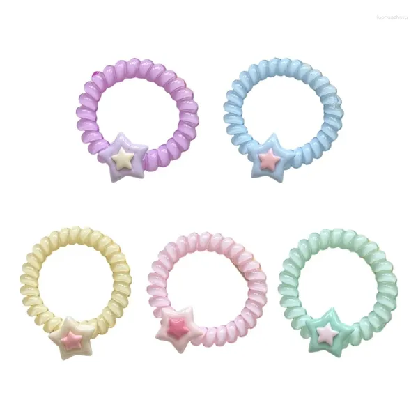 Acessórios de cabelo Telefone Fio Hairband Corda Elástica Macia para Mulher Menina Tranças de Rabo de Cavalo